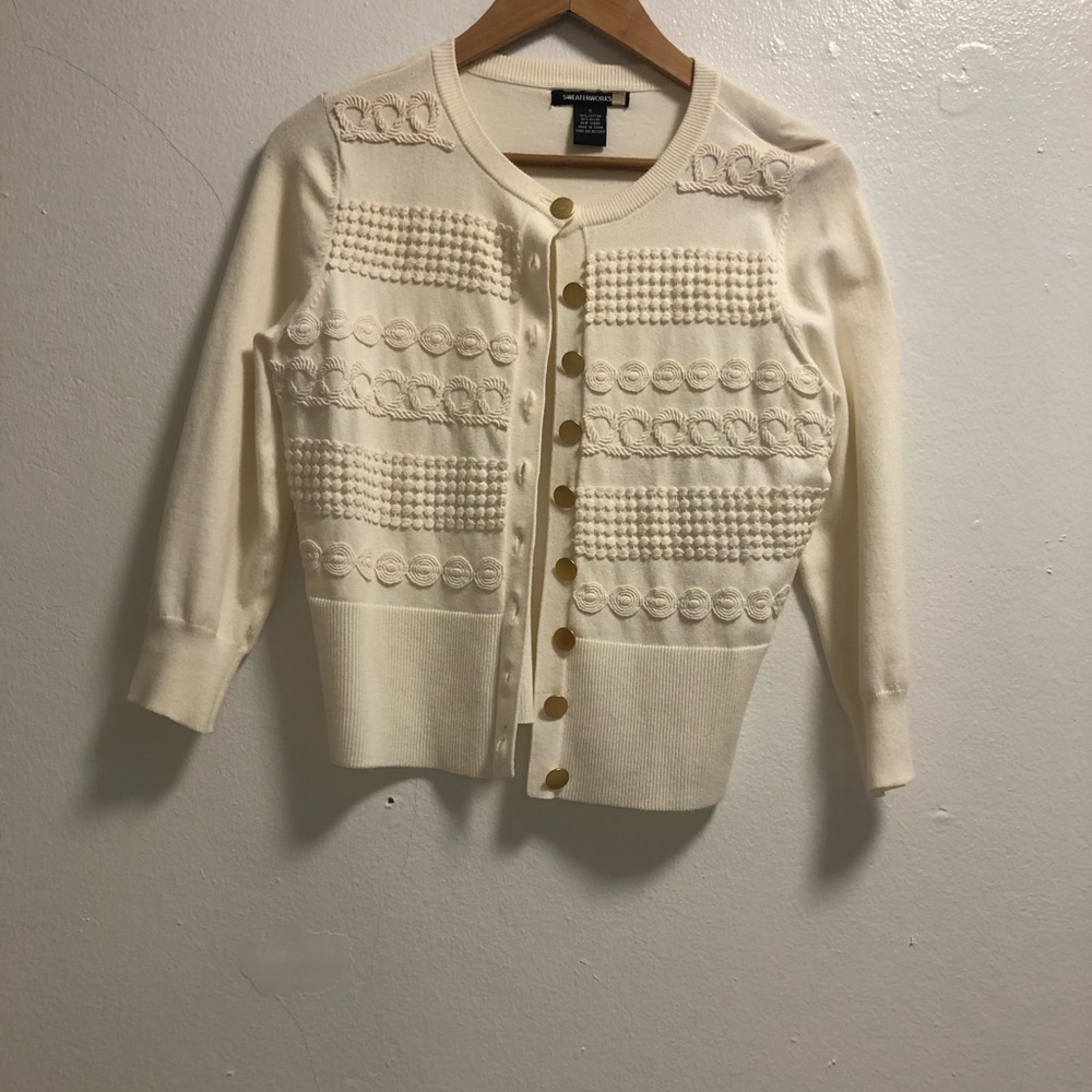 Ivory Elegant Cardigan